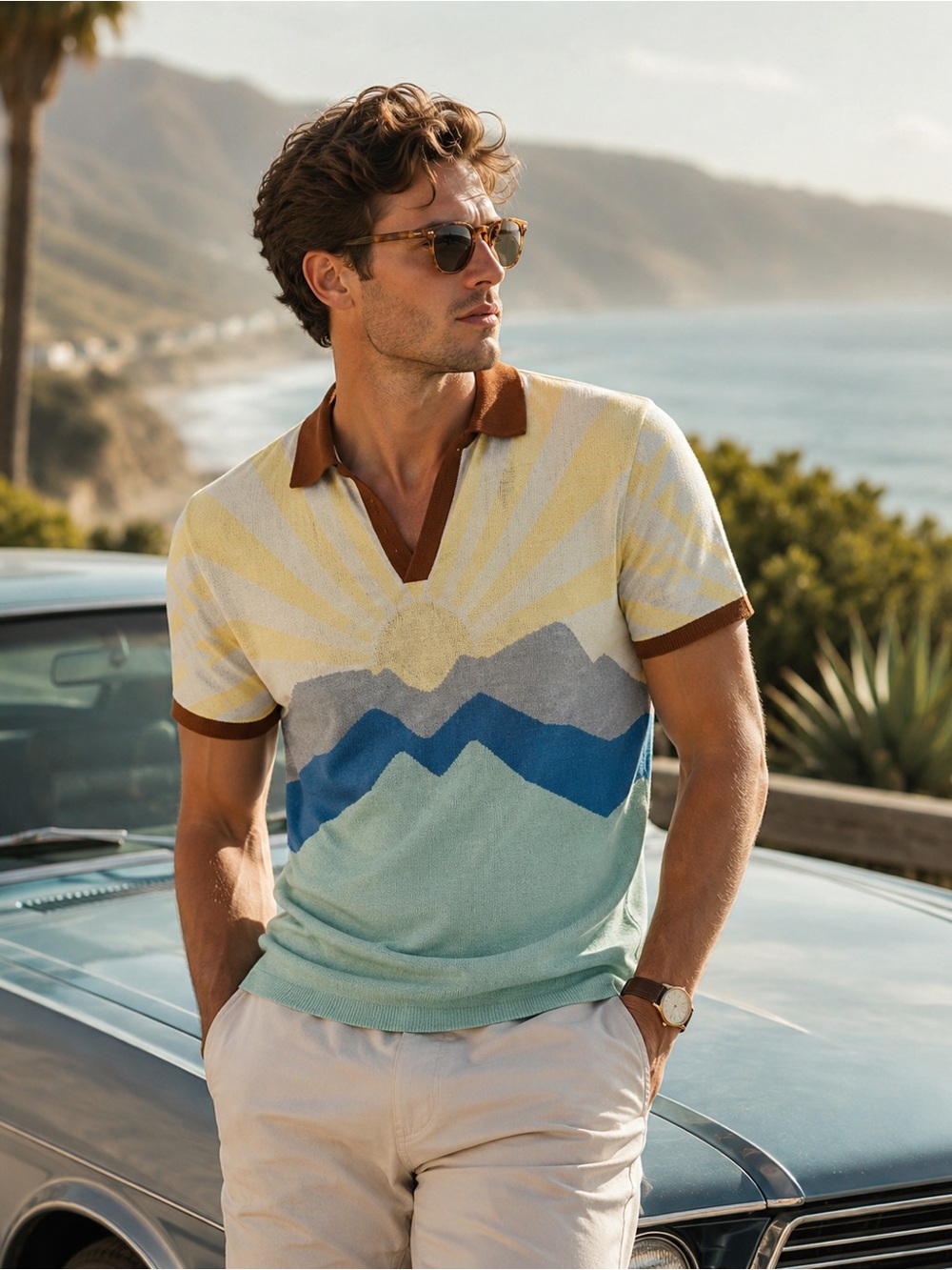 Simply Southern • Sunrise Mountains Cotton Knit Polo
